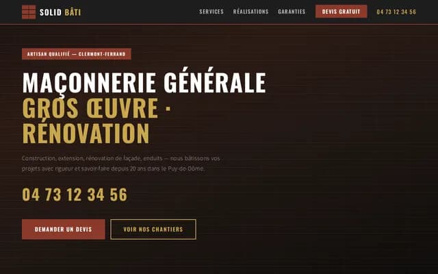 Maçon Gros Œuvre — Solid Bâti
