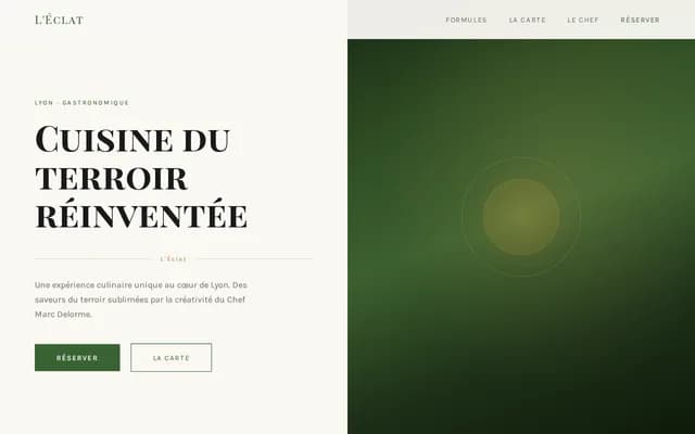 Restaurant Gastronomique — L'Éclat