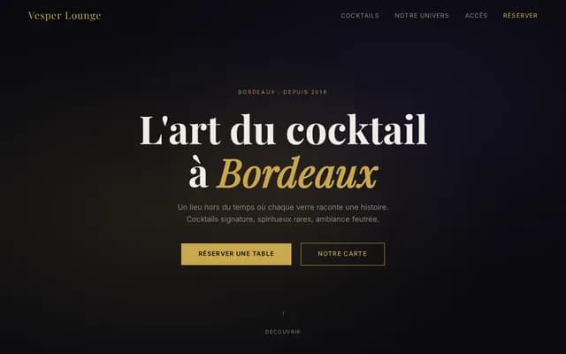 Bar à Cocktails — Vesper Lounge